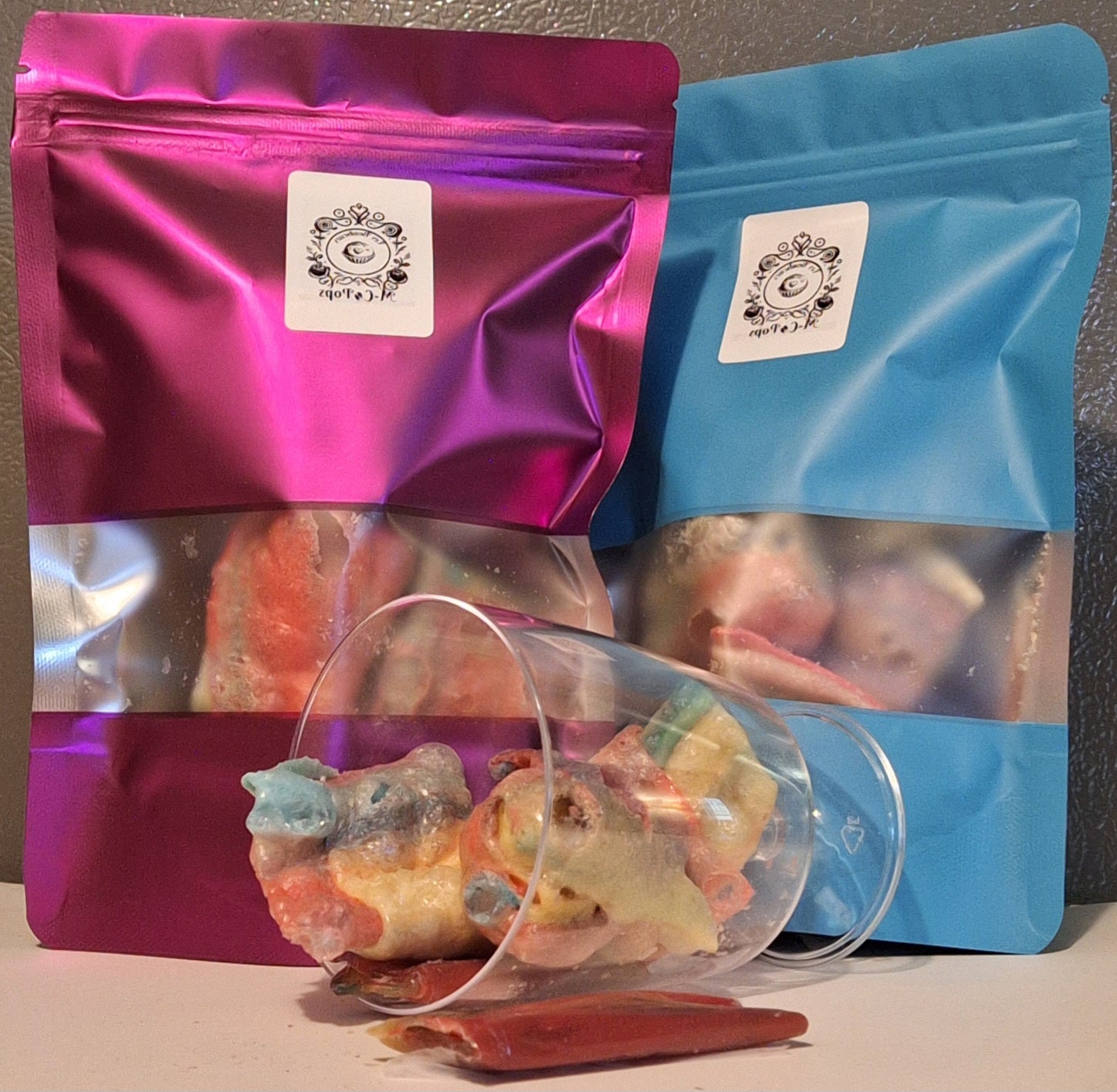 Rouleaux fruités lyophilisés