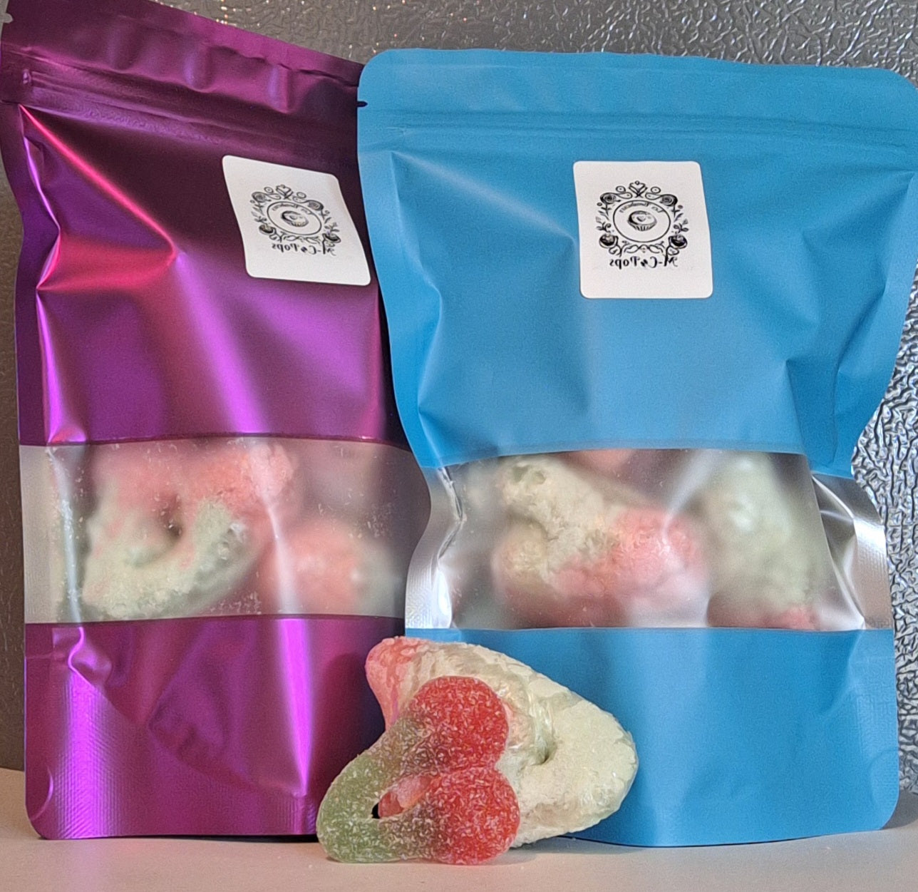 Bonbons à la cerise lyophilisés